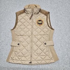 Ralph Lauren Sport Challenge Polo Quilted Puffer  Vest Jacket Womens Small